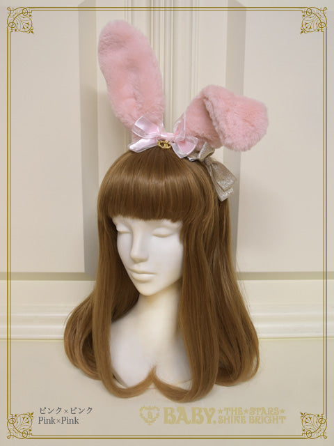 Bunny ears fur head bow