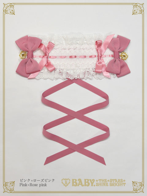 新品♡ ベイビー♡ プリンセスドロップヘッドドレス♡ ピンク♡ シロ♡カラーピンク