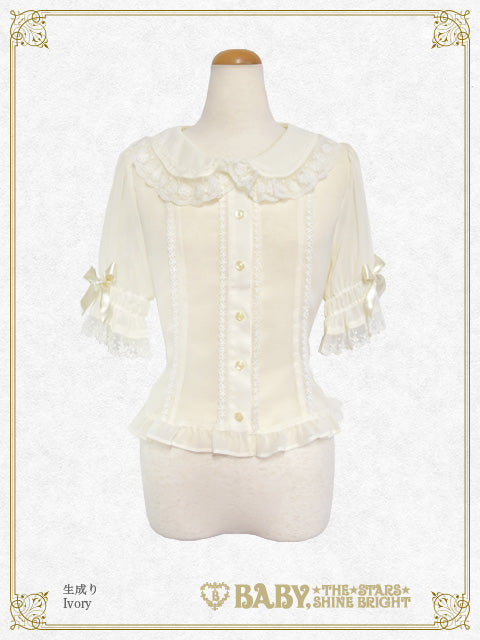 La Petite Fleur5分袖シフォンブラウス