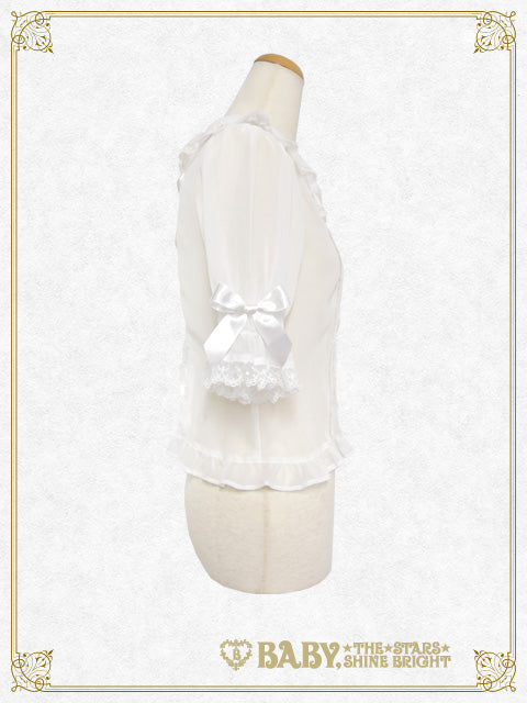 La Petite Fleur5分袖シフォンブラウス