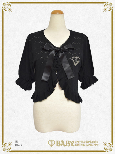 Scalloped half sleeve bolero