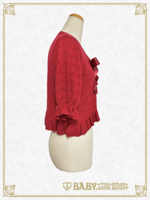 Scalloped half sleeve bolero