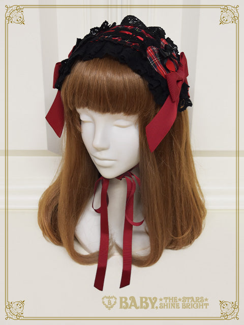Sweet Wing タータンチェックヘッドドレス