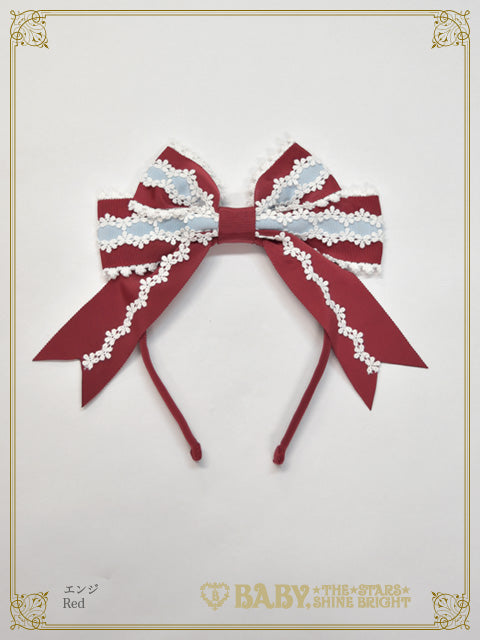 Pastoral Decoration Palette Grosgrain Ribbon Head bow