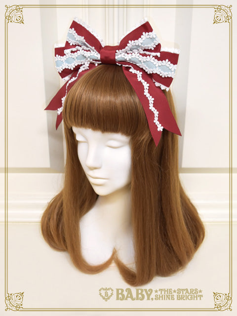 Pastoral Decoration Palette Grosgrain Ribbon Head bow