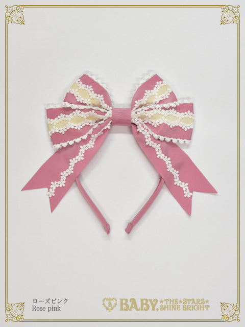Pastoral Decoration Palette Grosgrain Ribbon Head bow