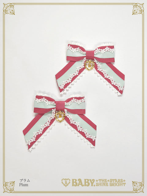 Pastoral Decoration Palette Grosgrain Ribbon Clip