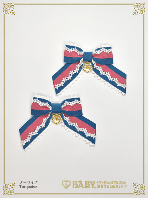 Pastoral Decoration Palette Grosgrain Ribbon Clip