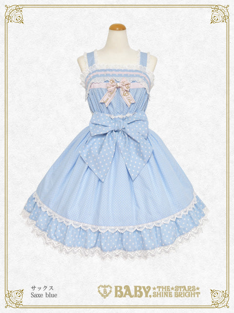 Dot Baby Ribbon Jumper Skirt
