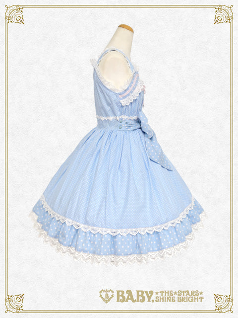 Dot Baby Ribbon Jumper Skirt