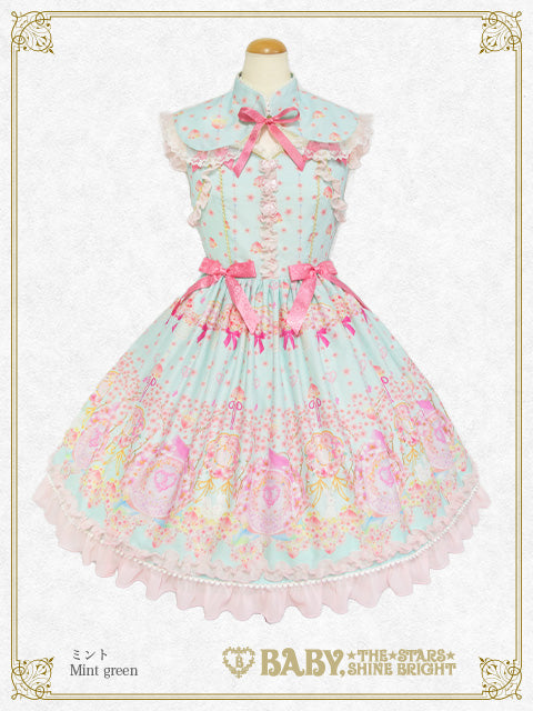 Hanamomo Shangri-La pattern oriental jumper skirt