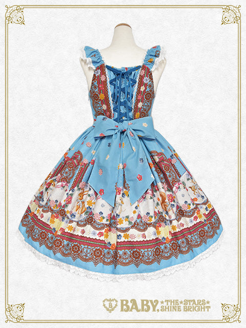 Pastoral Decoration Palette柄ヨークレースジャンパースカート