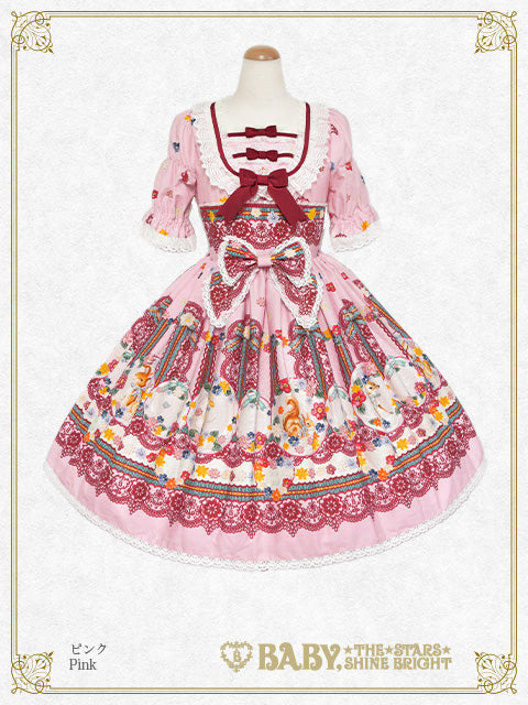 Pastoral Decoration Palette One piece Dress