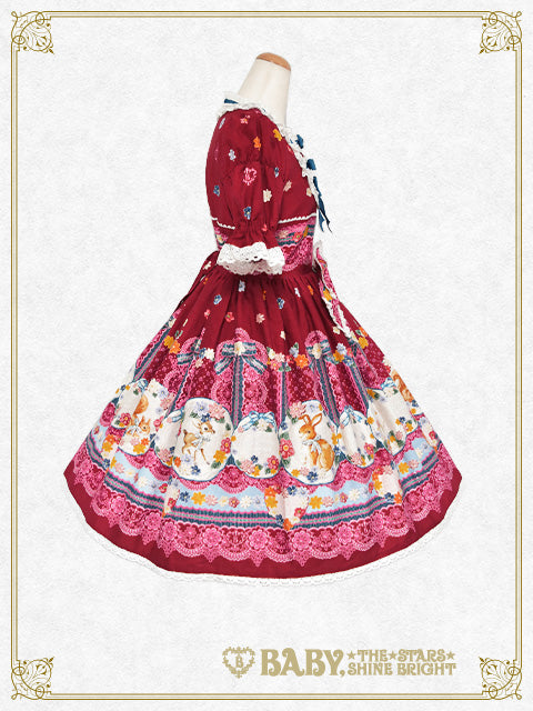 Pastoral Decoration Palette One piece Dress