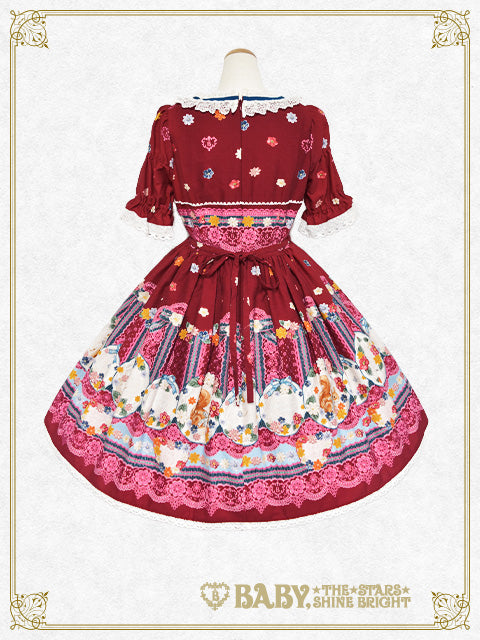 Pastoral Decoration Palette One piece Dress