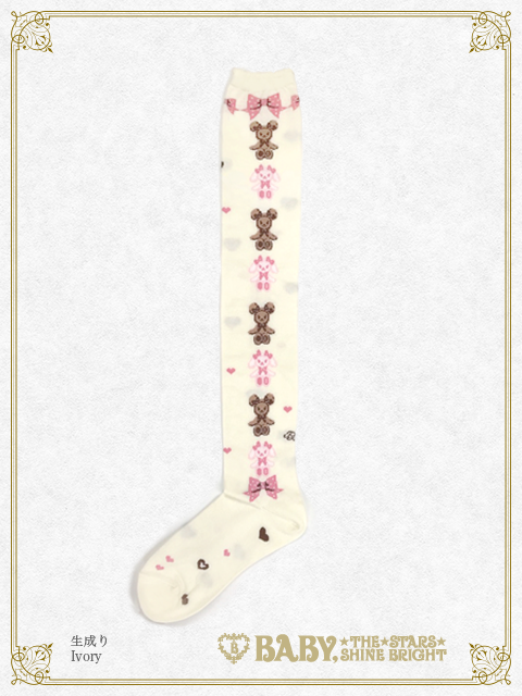 Kumya's Sweet Heart Check Pattern Over-the-Knee Socks