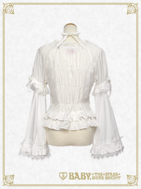 Princess Sleeve Back Shirring Blouse