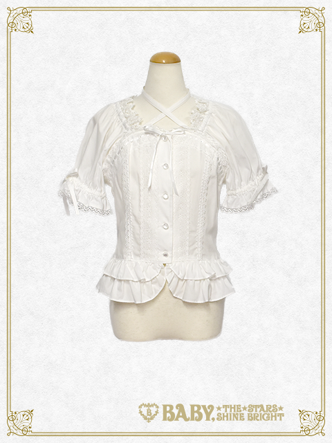 Princess Sleeve Back Shirring Blouse