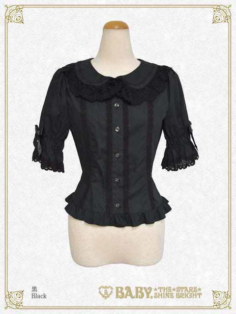Bunny ear half-sleeve blouse