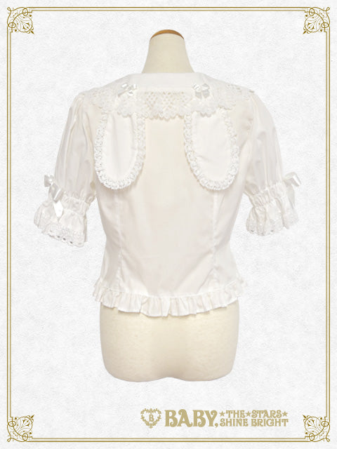 Bunny ear half-sleeve blouse