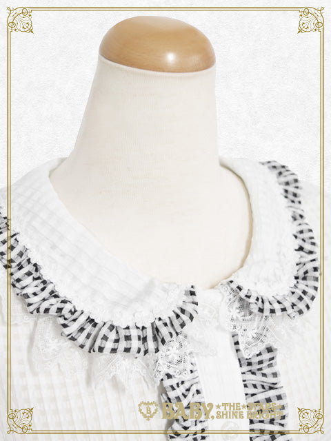 【予約】Fluffy Gingham Heart ブラウス