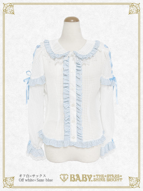 Fluffy Gingham Heart ブラウス
