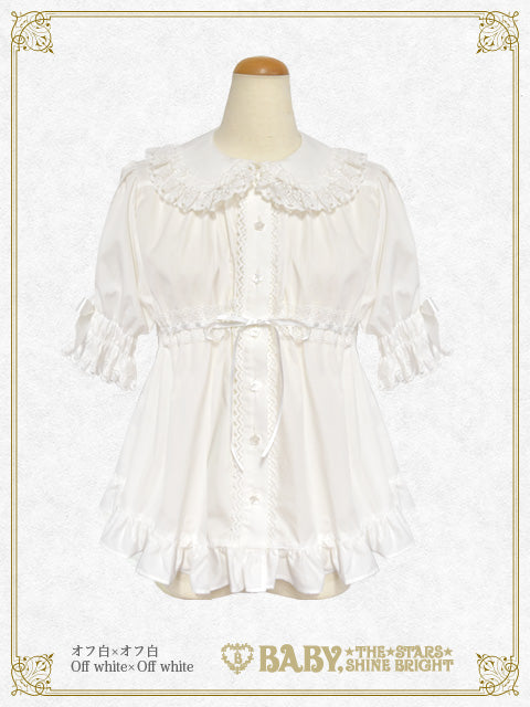 Bunny ear half sleeve baby doll blouse