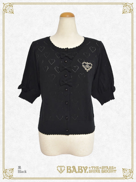 Lovely Heart Half Sleeve Cardigan