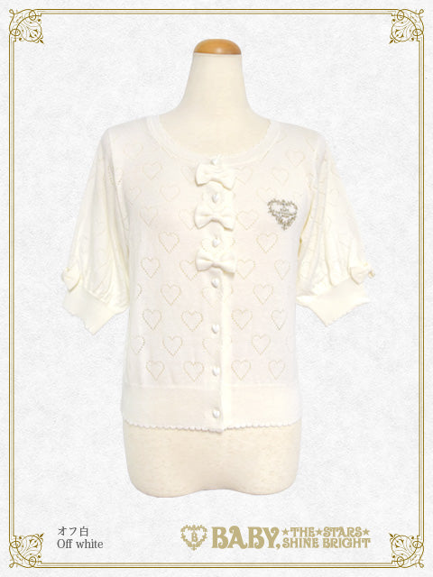 Lovely Heart Half Sleeve Cardigan