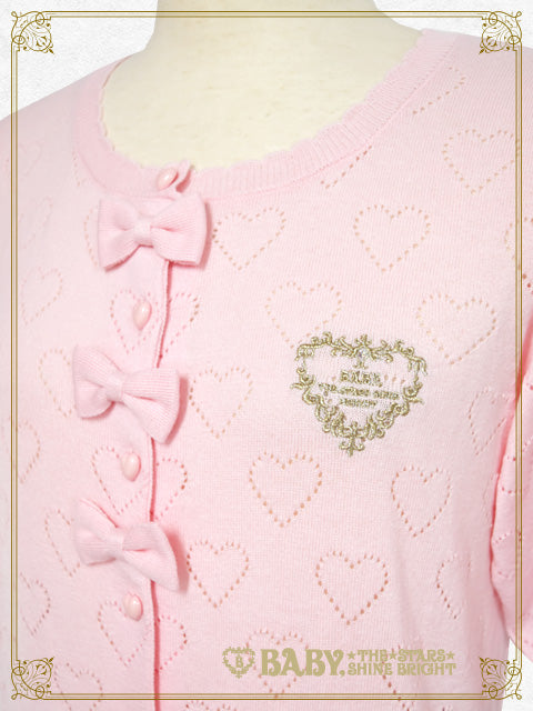 Lovely Heart Half Sleeve Cardigan