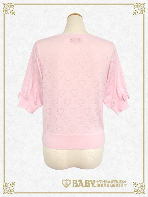 Lovely Heart Half Sleeve Cardigan