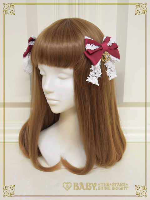 Rose Lace Swing Ribbon Clip