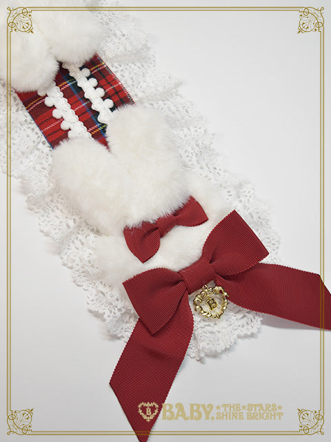Lapin de neige Tartan Check Headdress