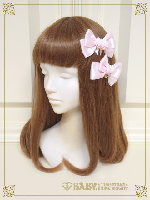 Kumya-chan's satin ribbon clip