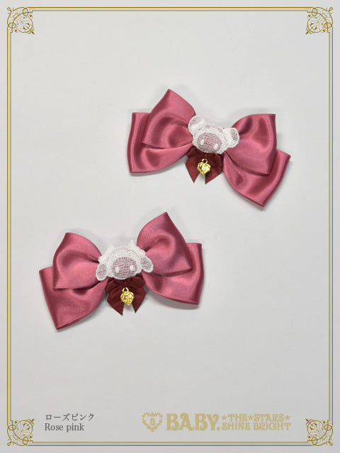 Kumya-chan's satin ribbon clip