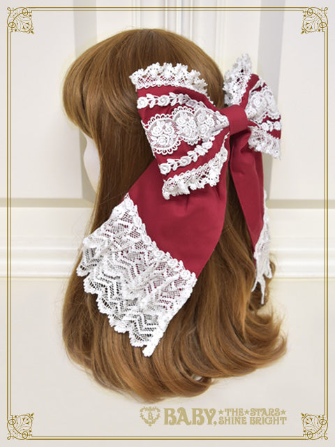 Rose Fleur Apron Ribbon Barrette