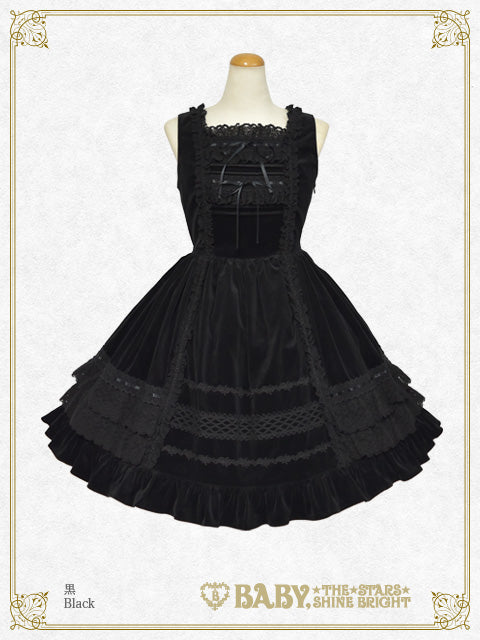 【予約】別珍レースフリルジャンパースカート