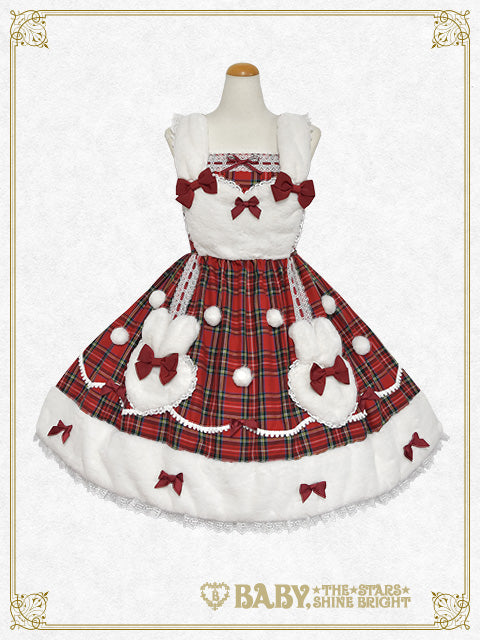 Lapin de neige Tartan Check Jumper Skirt