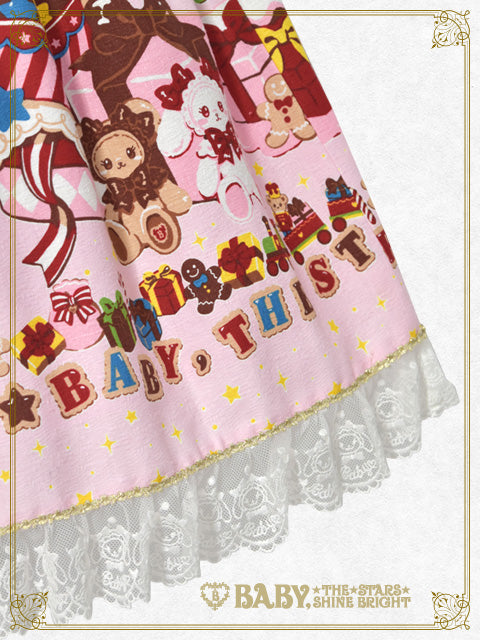 【予約】くみゃちゃんのDoki★Doki Christmas Party柄ジャンパースカートⅠ