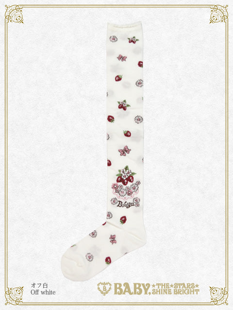 Juicy Strawberry Memory Over-the-knee Socks