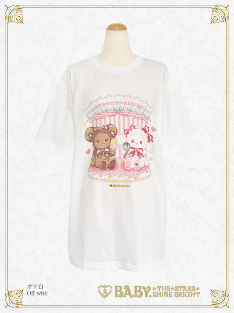 Kumya-Chan's Sweet Ice Cream Print Big T-Shirt