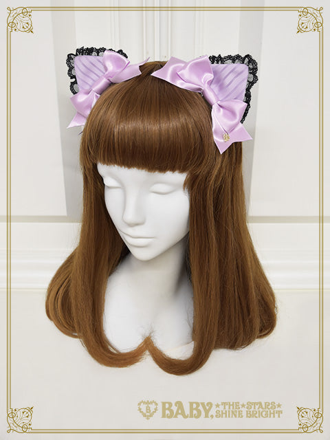 【予約】小さな子猫のLunaria♡ストライプヘッドドレス