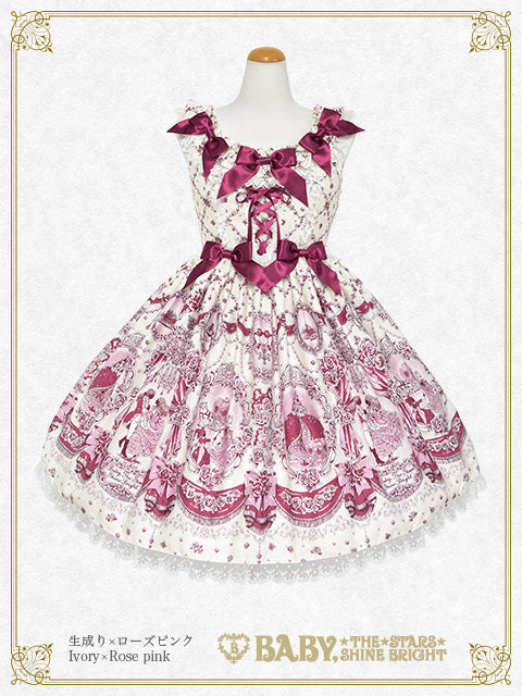 ス*ラ様 ビンテージ品　BABY　クロスローズ柄ジャンパースカート　ピンク BABY,THE STARS SHINE BRIGHT - BABY クロスローズ柄JSK ピンクの通販