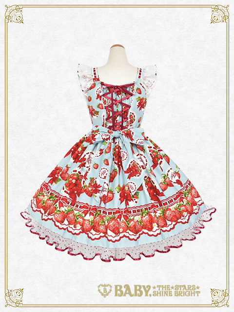 【予約】Love’s Strawberry Afternoon Tea柄 ジャンパースカートII