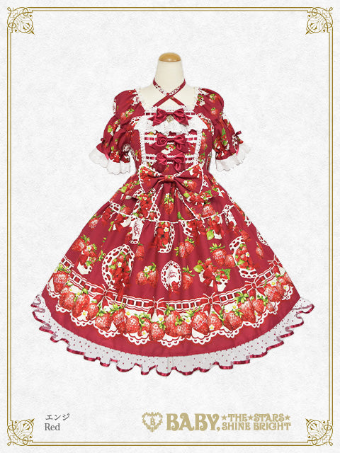 予約】Love's Strawberry Afternoon Tea柄 ワンピース – BABY, THE