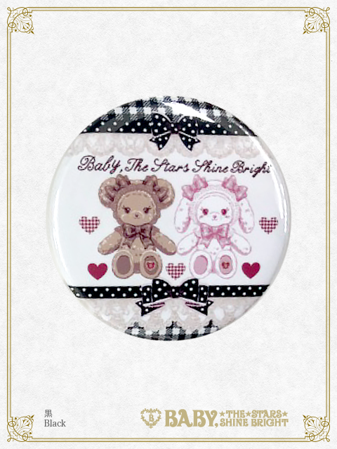 くみゃちゃんのSweet Heart Check柄 缶バッジ