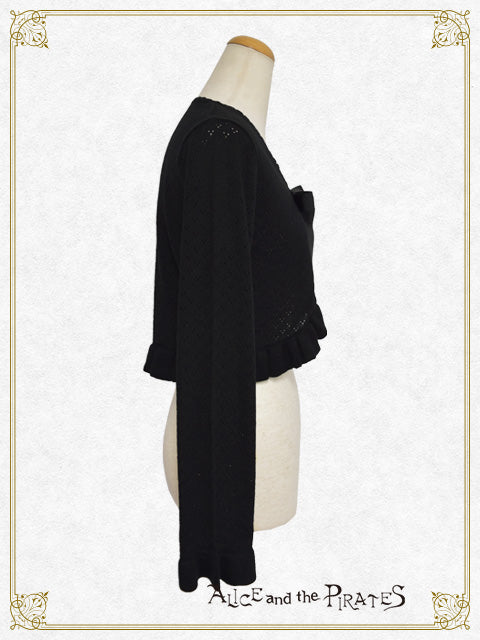 A/P logo embroidery frill bolero
