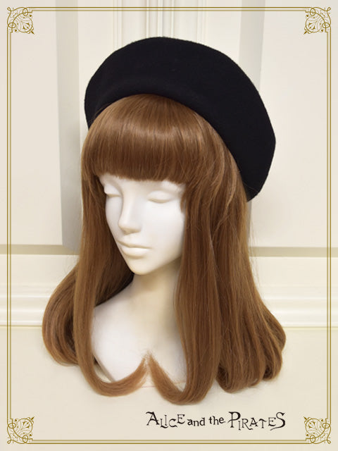 A/P crown print beret