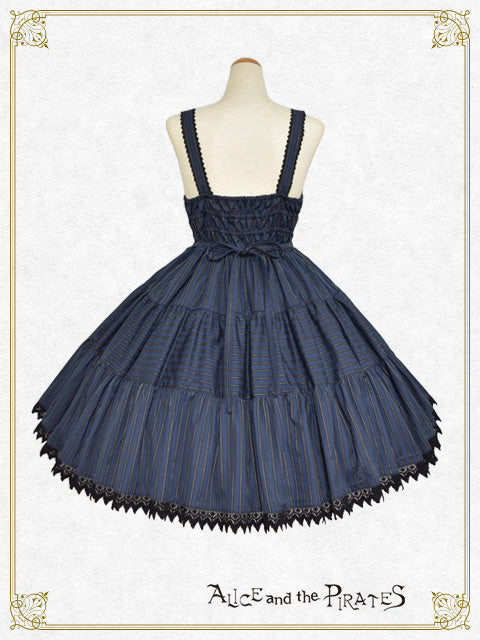 dobby striped tiered jumper skirt