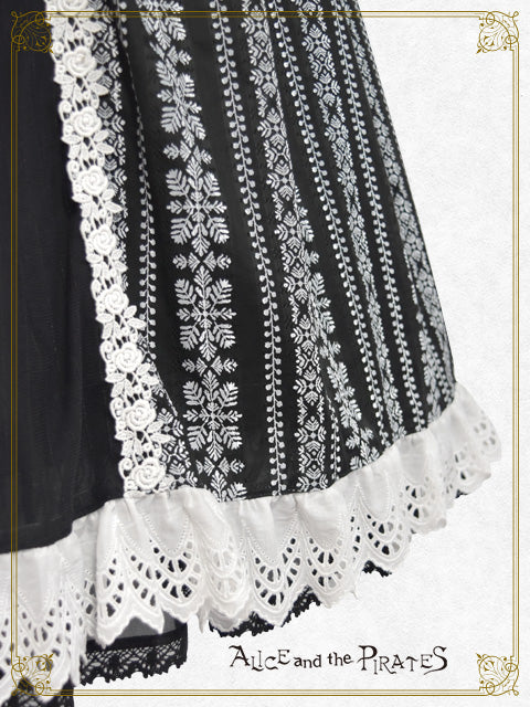 ~Eden~Black Roses & Drops of Light dobby long one piece dress